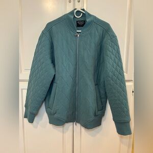 Athleta Teal Quilted Jacket. NWT. Large